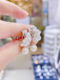 Pivoine Milano Sterling Silver and Crystal Bridal Earclips 162
