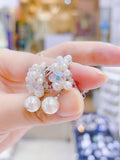 Pivoine Milano Sterling Silver and Crystal Bridal Earclips 162