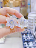 Lunachat 漸變藍花花夾耳環 Earclips