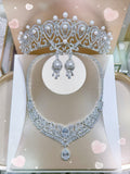 Pivoine Bridal Tiara Milano Sterling Silver and Crystal Handmade Crown 24