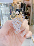Lunachat Sterling Silver and Crystal Pearl Brooch Milano 40