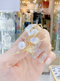 Lunachat Sterling Silver and Crystal Pearl Brooch Milano 35