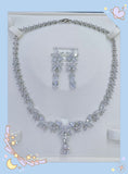 Pivoine Milano Sterling Silver and Crystal Bridal Necklace 31