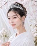 Pivoine Bridal Tiara Milano Sterling Silver and Crystal Handmade Crown 4