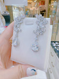 Pivoine Milano Sterling Silver and Crystal Bridal Earrings 77