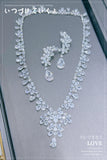 Pivoine Milano Sterling Silver and Crystal Bridal Necklace 29