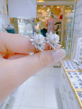 Pivoine Milano Sterling Silver and Crystal Bridal Earclips 188
