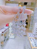 Pivoine Milano Sterling Silver and Crystal Bridal Earclips 190