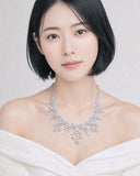 Pivoine Milano Sterling Silver and Crystal Bridal Necklace 22