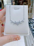 Pivoine Milano Sterling Silver and Crystal Bridal Necklace 47