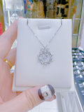 Pivoine Milano Sterling Silver and Crystal Bridal Necklace 45