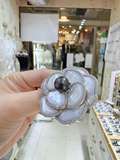 Lunachat Sterling Silver and Crystal Pearl Brooch Milano 18