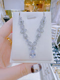 Pivoine Milano Sterling Silver and Crystal Bridal Necklace 49