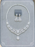 Pivoine Milano Sterling Silver and Crystal Bridal Necklace 11*