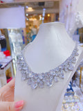 Pivoine Milano Sterling Silver and Crystal Bridal Necklace 2