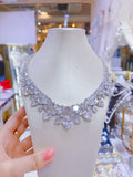 Pivoine Milano Sterling Silver and Crystal Bridal Necklace 2