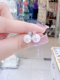 Lunachat 925純銀8-9mm 淡水珍珠耳環