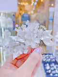 Pivoine Bridal Tiara Milano Sterling Silver and Crystal Handmade Hairpiece 86*