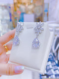 Pivoine Milano Sterling Silver and Crystal Bridal Earrings 160