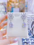 Pivoine Milano Sterling Silver and Crystal Bridal Earrings 160