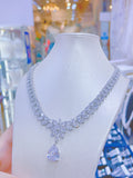Pivoine Milano Sterling Silver and Crystal Bridal Necklace 14