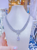 Pivoine Milano Sterling Silver and Crystal Bridal Necklace 14