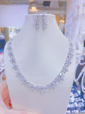 Pivoine Milano Sterling Silver and Crystal Bridal Necklace  | 新娘首飾｜婚嫁首飾 | 結婚頸鏈 |結婚首飾| 婚紗頸鏈| 新娘頸鏈|Bridal Necklace | Wedding Necklace