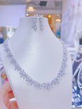 Pivoine Milano Sterling Silver and Crystal Bridal Necklace 38