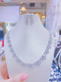 Pivoine Milano Sterling Silver and Crystal Bridal Necklace 38