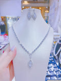 Pivoine Milano Sterling Silver and Crystal Bridal Necklace  | 新娘首飾｜婚嫁首飾 | 結婚頸鏈 |結婚首飾| 婚紗頸鏈| 新娘頸鏈|