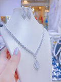 Pivoine Milano Sterling Silver and Crystal Bridal Necklace 27