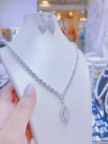 Pivoine Milano Sterling Silver and Crystal Bridal Necklace 27