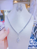 Pivoine Milano Sterling Silver and Crystal Bridal Necklace 27