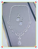 Pivoine Milano Sterling Silver and Crystal Bridal Necklace 59