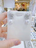Pivoine Milano Sterling Silver and Crystal Bridal Earrings 115