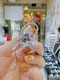 Lunachat Sterling Silver and Crystal Pearl Brooch Milano 43
