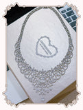 Pivoine Milano Sterling Silver and Crystal Bridal Necklace 52*