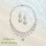 Pivoine Milano Sterling Silver and Crystal Bridal Necklace 9