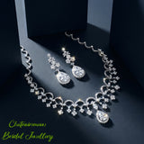 Pivoine Milano Sterling Silver and Crystal Bridal Necklace 9