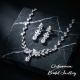 Pivoine Milano Sterling Silver and Crystal Bridal Necklace 36