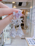 Pivoine Milano Sterling Silver and Crystal Bridal Earclips 187