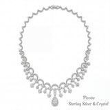 Pivoine Milano Sterling Silver and Crystal Bridal Necklace 9