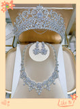 Pivoine Milano Sterling Silver and Crystal Bridal Necklace 39