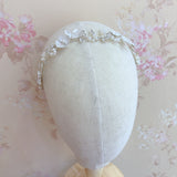 Pivoine Bridal Tiara Milano Sterling Silver and Crystal Handmade Hairpiece 75