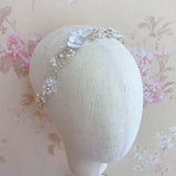 Pivoine Bridal Tiara Milano Sterling Silver and Crystal Handmade Hairpiece 75