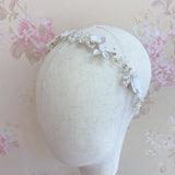 Pivoine Bridal Tiara Milano Sterling Silver and Crystal Handmade Hairpiece 75