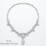 Pivoine Milano Sterling Silver and Crystal Bridal Necklace 4*