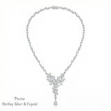 Pivoine Milano Sterling Silver and Crystal Bridal Necklace 37