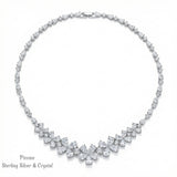 Pivoine Milano Sterling Silver and Crystal Bridal Necklace 10