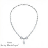 Pivoine Milano Sterling Silver and Crystal Bridal Necklace 55